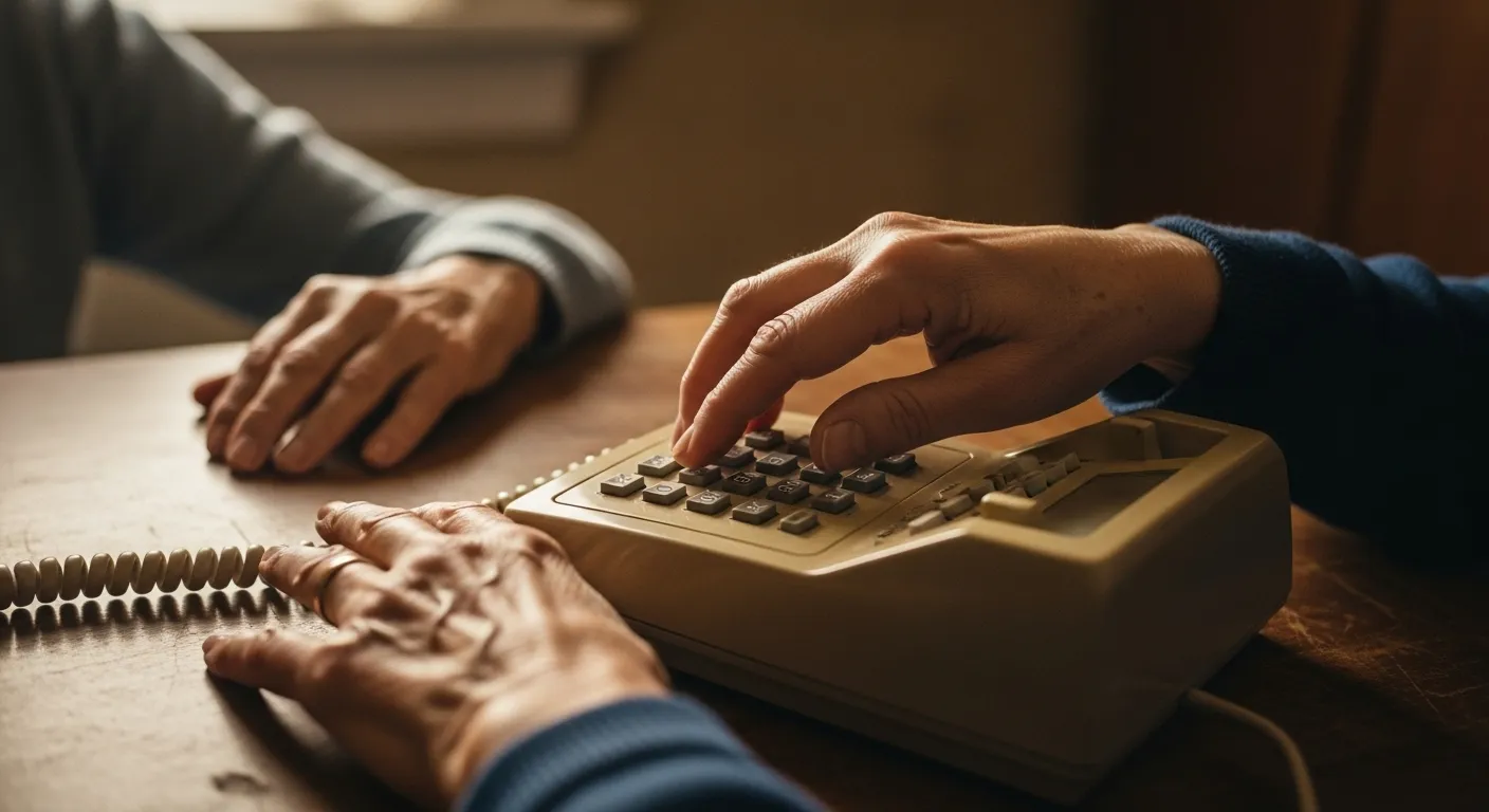 Hand dialing phone, taking action for anxiety relief.