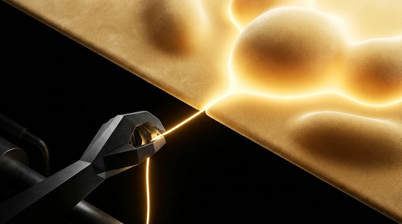A minimalist abstract image showing a hand-like shape pulling light away from a dark void, representing the withholding of affection.